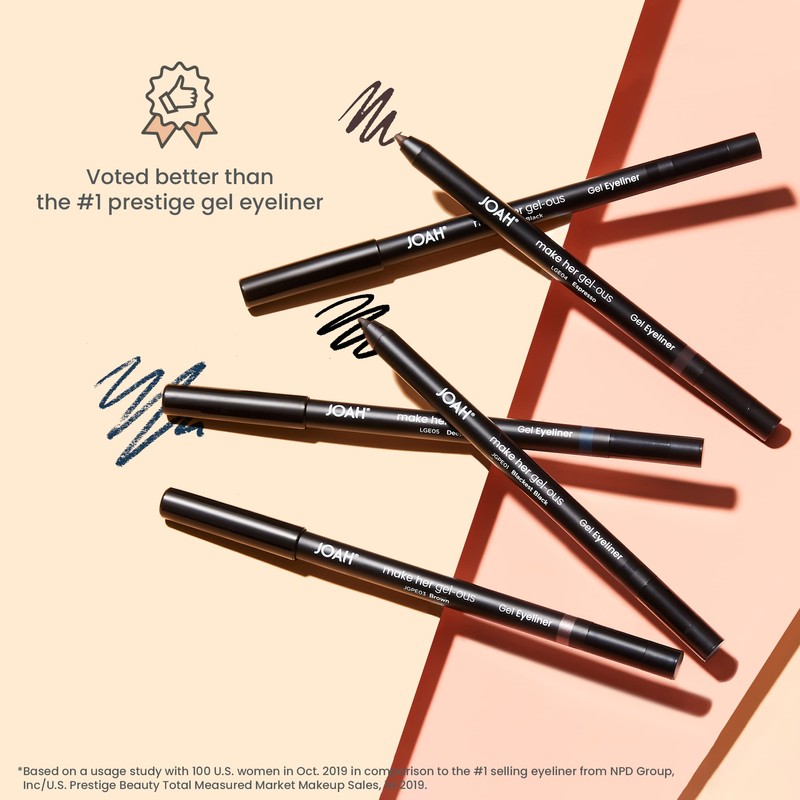 JOAH Make Her Gel-ous Gel Eyeliner with Self-Sharpening Pencil, No-Tug