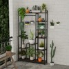 UNHO Extra Tall 7 Tiers Large Plant Shelf Industrial Wood