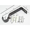 Curtain Rod Holder for Curtain Rods Black with Screws 19