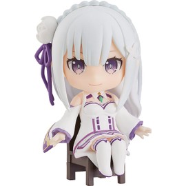 Nendoroid Swacchao G12664 Re:Zero - Starting Life in Another World, Emilia, Non-Scale, Plastic, Pre-Painted Action Figure, Purple