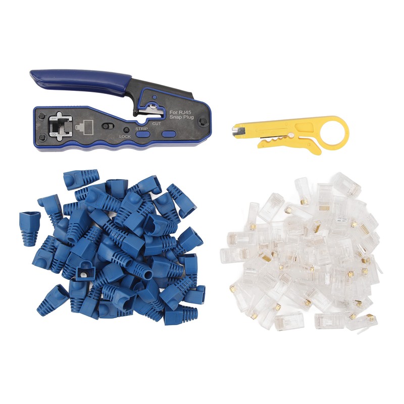 RJ45 Crimping Tool Multifunctional Ethernet Crimper Cutter Stripper for Cat5