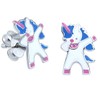 Dancing Unicorn Earrings 925 Sterling Silver