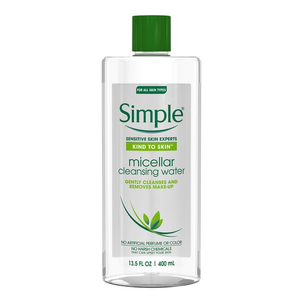 Simple Kind To Skin Micellar Cleansing Water, 13.5 Fl Oz, Pack of 2