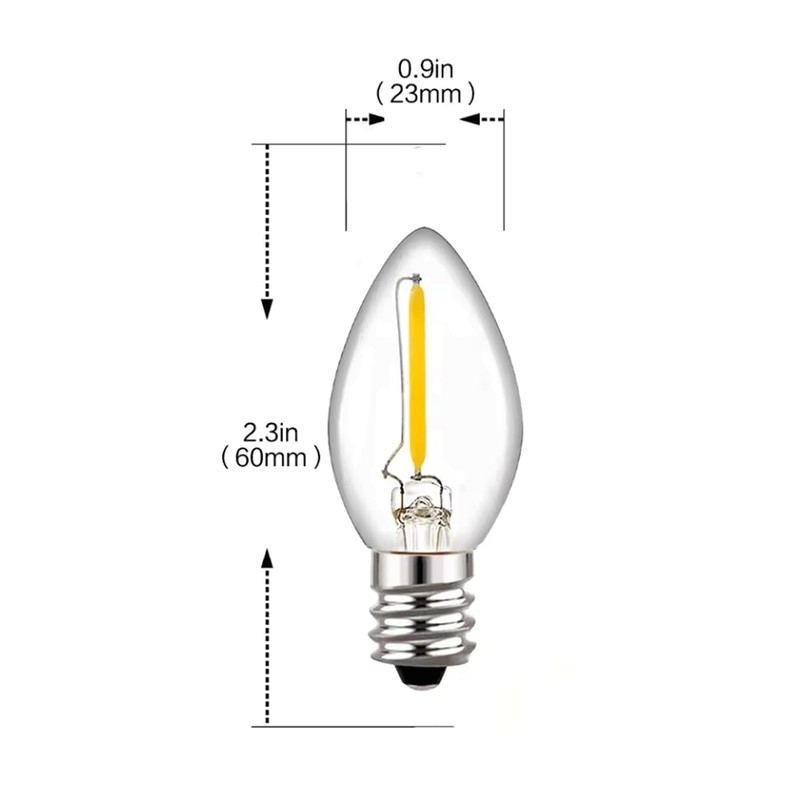 SWEET ONLINE DEAL Night Light C7 E12 LED Bulbs 8