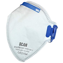 Scan SCAPPEP2FF FFP2 Fold Flat Disposable Masks Pack of 3