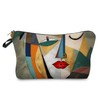 Livel lhood Abstract Face Makeup Bag Cute Small Organizer Zipper
