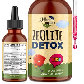 Atherionyxora Zeolite Detox for Kids - Detox Supplement, Gentle & Natural & Sweet-Tasting, Contains Clinoptilolite Zeolite, Vitamin C, Magnesium, and Zinc,60ml