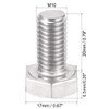 TA-VIGOR M10 x 20mm Left Hand Hex Bolt, 304 Stainless