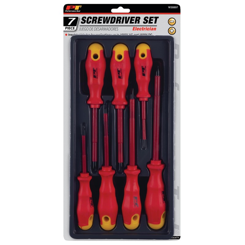 Performance Tool W30897 Electrical Screwdriver Set, 7-Piece