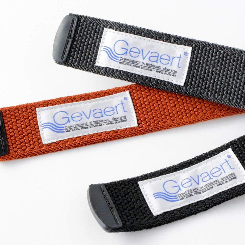 Gebert YKK Black Buckle Stretch Belt, Made in Japan, 3