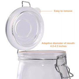 SFIELCAPA 6pcs 45 Inch Silicone Replacement Gaskets for Jars Rubber Seals for 4243