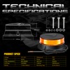 DAYSEN LED Amber Beacon Strobe Light, 4.2" Flashing Emergency Lights,