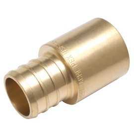 SharkBite 1/2 Inch Crimp MNPT Male Sweat Adapter, Brass Plumbing Fittings, PEX Pipe, UC607LFA