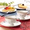 NARUMI(ナルミ) Rose Blanche Cup & Saucer 210cc Blue Floral Pattern