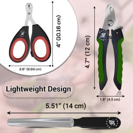 BeautyHunt Cat Claw Trimmer 10cm and Dog Nails Clippers 12cm for Small and Medium Breeds with Safety Lock and Protective Guard