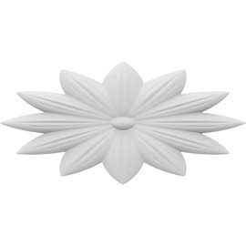 Ekena Millwork ROSC080X040FLOUF 8" W x 4" H x 5/8" P Jumbo Flora Flower Rosette, White