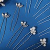 13 Pieces Pearl Crystal Bridal Hair Pins Rhinestone Flower Wedding