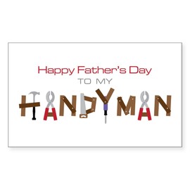 CafePress Happy Father's Day to My Handyman Sticker Rectangle Bumper Sticker Car Decal