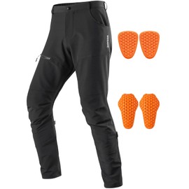 WOSAWE Men's Motorcycle Pants with Removable CE Pads Sports Protective Trousers for MTB, Cycling, Downhill, XX-Large Black