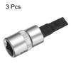 sourcing map 3pcs 5.5 Slotted Bit Socket 1/4" Square Drive