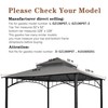 SCOCANOPY Replacement roof for Target Madaga Gazebo Model L-GZ136PST,Grey