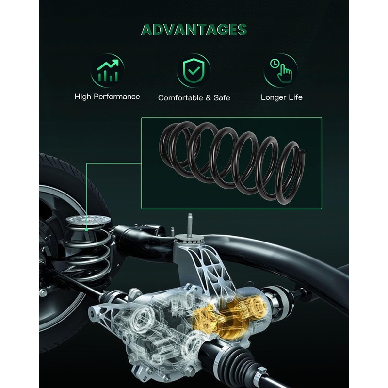 SCITOO 2Pcs Rear Suspension Coil Spring Set Fits 2006 2007