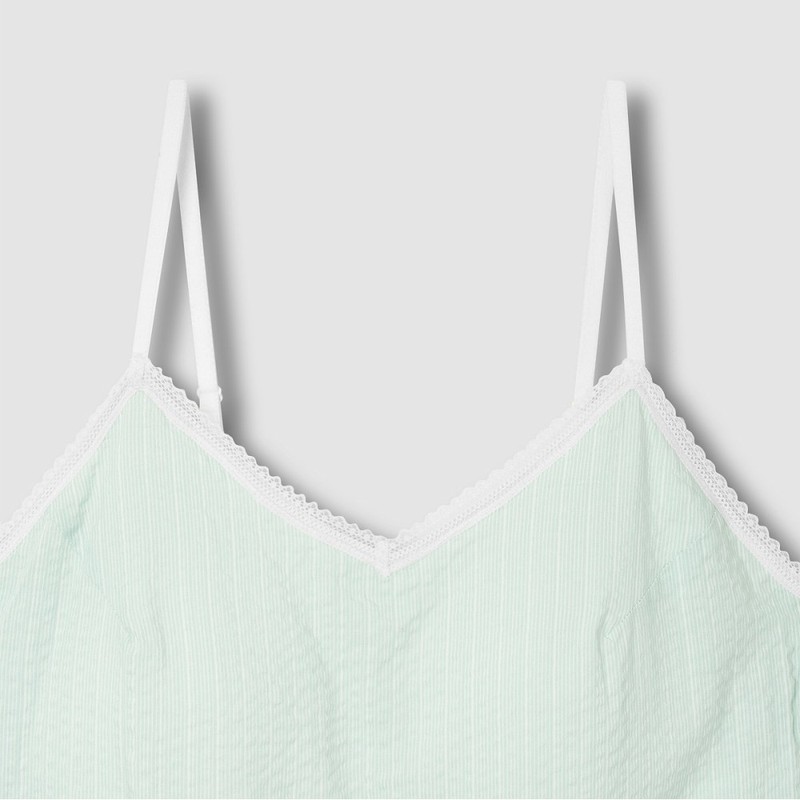 JAJU [JAJU] Women's Cotton Rayon Slip Top_Light Green