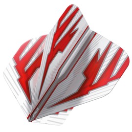 Hardcore Radical White & Red Extra Thick Standard Dart Flights - 4 sets Per Pack (12 Dart Flights in total)