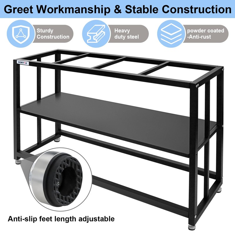 HONYTA Fish Tank Stand Heavy Duty Metal Aquarium Stand 55