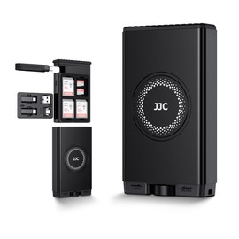 JJC Memory Card Reader Holder, High-Speed SD Card Reader w USB 3.1 Gen 2 Type-C Interface, 24 EVA Slots for 8 SD & 16 Micro SD Card, Multiple SD TF Card Case for Cameras/Smartphones/Drones-Black