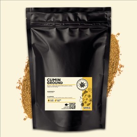 Nature Kitchen Cumin Ground 500G Large Bag of Seasoning Spices and Herbs. Gluten-Free and Vegan, Everyday Cooking Blends for Marinades, Sauces, Frying, Baking Or Grilling