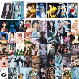 PYAJUU LE SSERAFIM Photocards 55PCS LE SSERAFIM Crazy Album Photo Cards Kpop Photocards LE SSERAFIM Album Cards Merchandise of Postcards Kpop Postcard for Fans Daughter