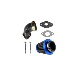Motorcycle carburetor intake pipe + heat insulation gasket + bolts and nuts + air filter element, suitable for GY6 / ATV / go kart / scooter / moped / four wheeled vehicle 125cc 150cc