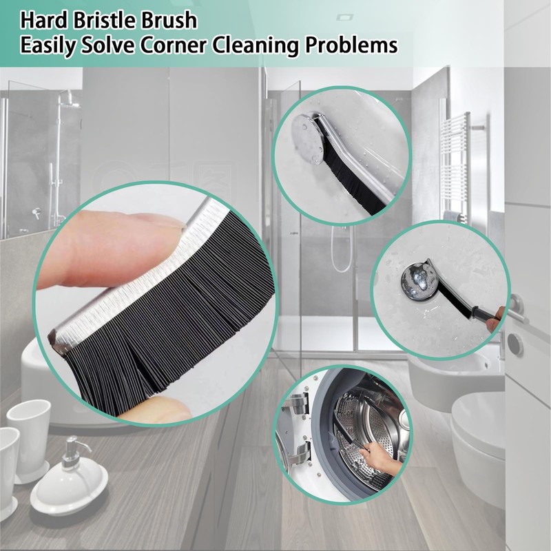 SSKHE 2 x Window Track Cleaning Brushes, Multifunctional Hard Bristle