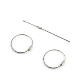 HUIKKJP Wire Key Ring, Key Chain, Metal Fittings, Parts, Strap, Pack of 3 (15 cm)