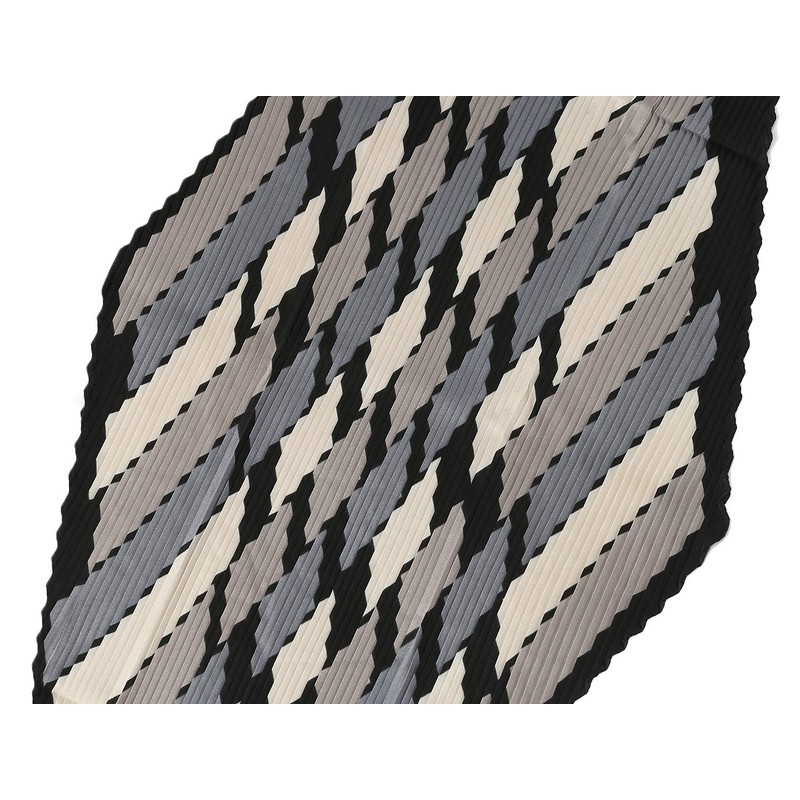 Allegra K Women's Pleated Scarf, Neckerchief, Checkered Pattern, Rhombus Shape,