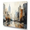 DesignQ Skyscrapers Oversized Wall art decor, Skyscrapers Wall Art, Neutral