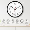 Couperos WiFi Wall Clock with Auto-DST, 12 Inch Silent Non-Ticking