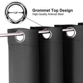 ChrisDowa Grommet Blackout Curtains for Bedroom and Living Room - 2 Panels Set