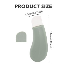 Silikon-Mitesserentferner, Nasenschaber für Mitesser, Porenreinigungsschaber, Gesichtsspatel, Tiefenreinigung, Master zum Entfernen von Mitessern im Gesicht und in der Nase (Farbe: Grün)