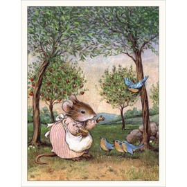 Wee Forest Folk Note-4 -Feeding the Bluebirds Note Cards Set of 6