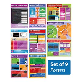 Computer Programming Posters - Set of 9 | Computer Science Posters | Gloss Paper measuring 33â x 23.5â | STEM Posters for the Classroom | Education Charts by Daydream Education
