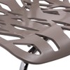 LeisureMod Forest Modern Dining Side Chair with Chrome Legs (Taupe)