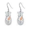 Orchid Earrings for Women 925 Sterling Silver Opal Butterfly Orchid