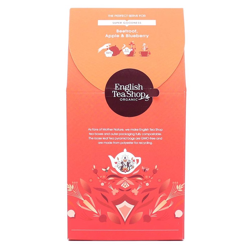 English Tea Shop Organic Beetroot, Apple & Blueberry (15 Pyramids),