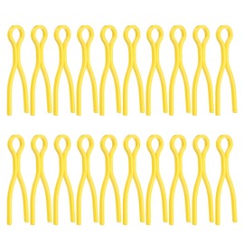 sourcing map 100pcs Bobbin Thread Holders Plastic Long Thread Spool Clamp Sewing Machine Accessories Thread Control Clamp for Organizing Thread Tails Prevent from Unwinding, Yellow