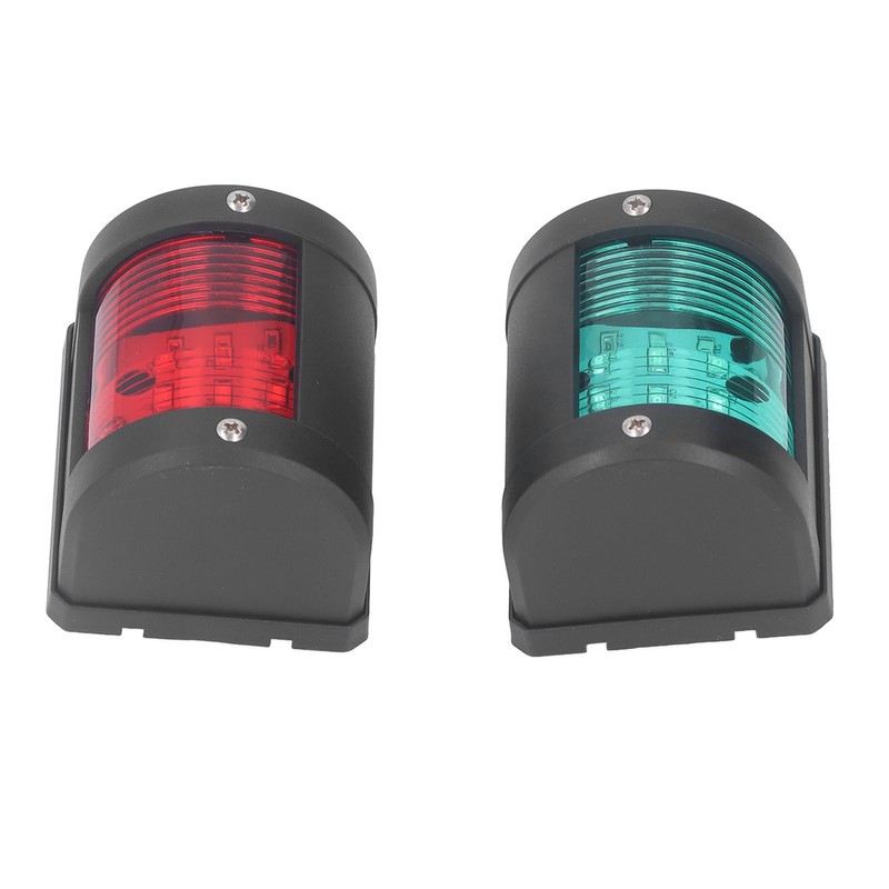 2Pcs LED Navigation Light PC Starboard Green Port Red 112.5°
