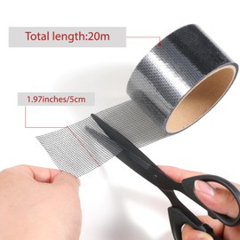 YBEATY Window Screen Tape Repair Waterproof Strong Adhesive Mesh Patch Tape Screen Fiberglass Net Repair Kit for Windows Doors Tears Holes