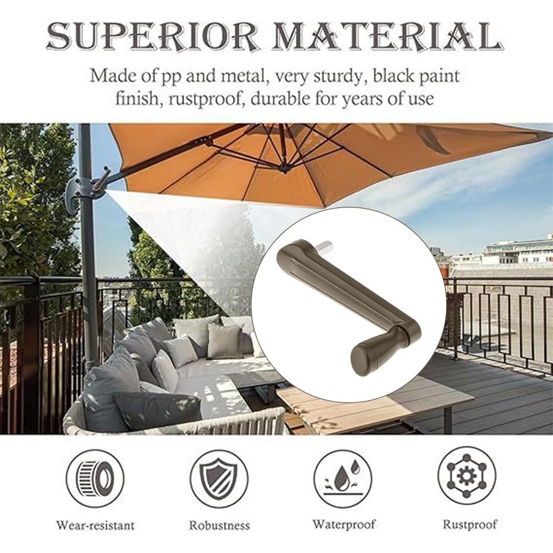 Patio Umbrella Parts, Outdoor Sunshade Crank Handle, Canopy Accessories, Crank