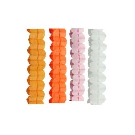 Whaline 16Pcs Pink Orange Party Decoration Four-Leaf Clover Hanging Banner Paper Streamers Garland for Fall Autumn Thanksgiving Sunset Birthday Baby Shower Wedding Backdrop